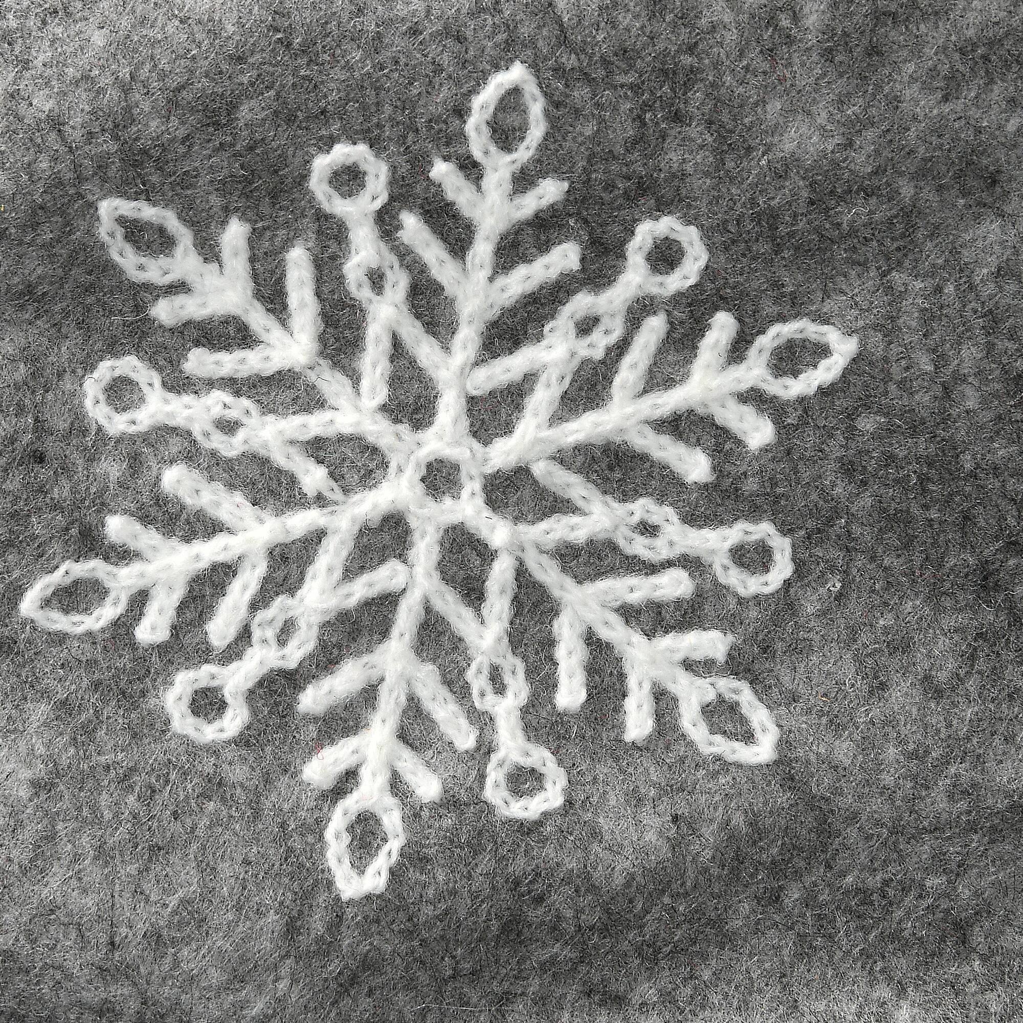 18" Gray Christmas Stocking With Snowflakes